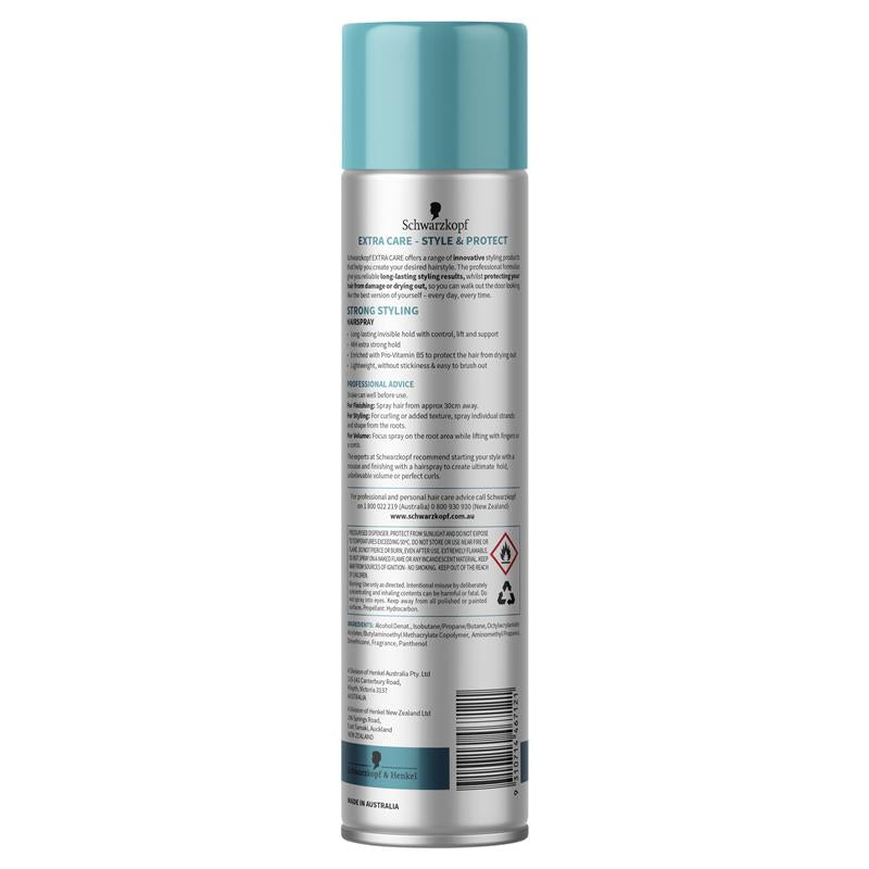 Schwarzkopf Extra Care Strong Styling Hairspray Maximum Hold 250g