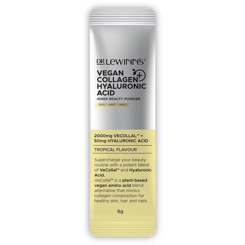 Dr LeWinn's Vegan Collagen Hyaluronic Acid Tropical Flavour Powder 6g