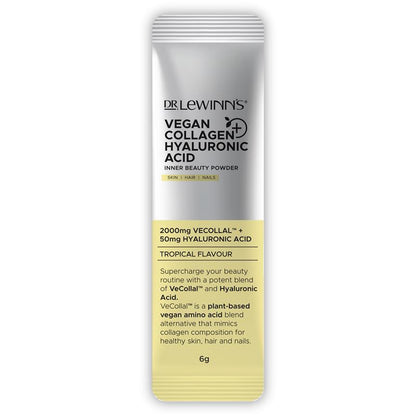 Dr LeWinn's Vegan Collagen Hyaluronic Acid Tropical Flavour Powder 6g