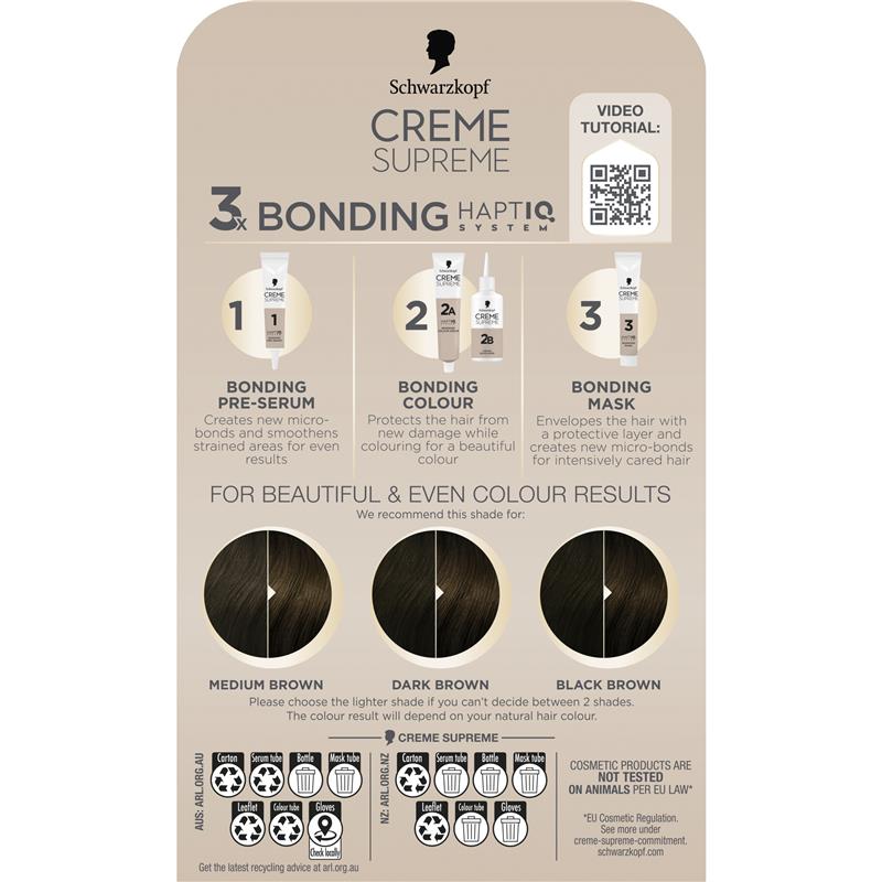 Schwarzkopf Creme Supreme Permanent Natural Dark Brown 4-0