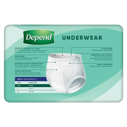 Depend Expert Care Incontinence Underwear Maxi S/M 10 Pack