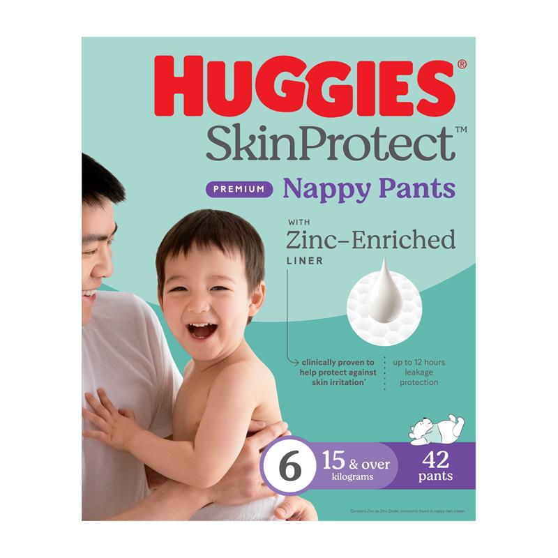 Huggies Skin Protect Nappies Size 6 (15 & over Kg) 42 Pack