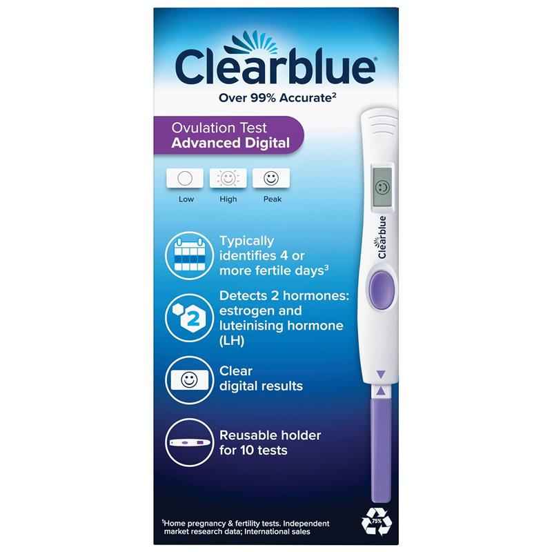 Clearblue Advanced Digital Ovulation Kit Test (Dual Hormone) 10 Pack