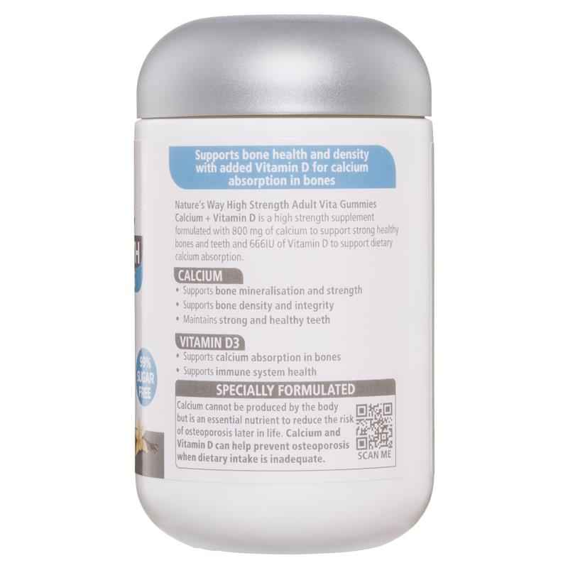 Nature's Way Adult Vita Gummies Sugar Free High Strength Calcium 60 Gummies