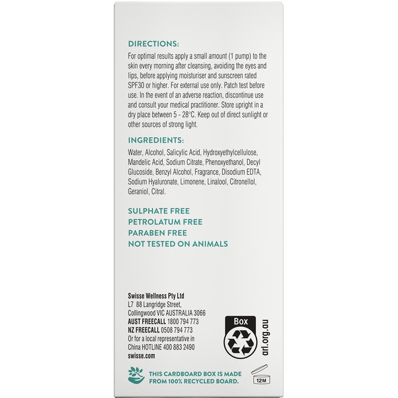 Swisse Skincare BHA 2% Clear Skin AM Balance Serum 30ml