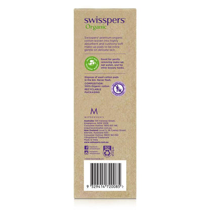 Swisspers Organic Round Cotton Pads Eco Dispenser 70 Pack