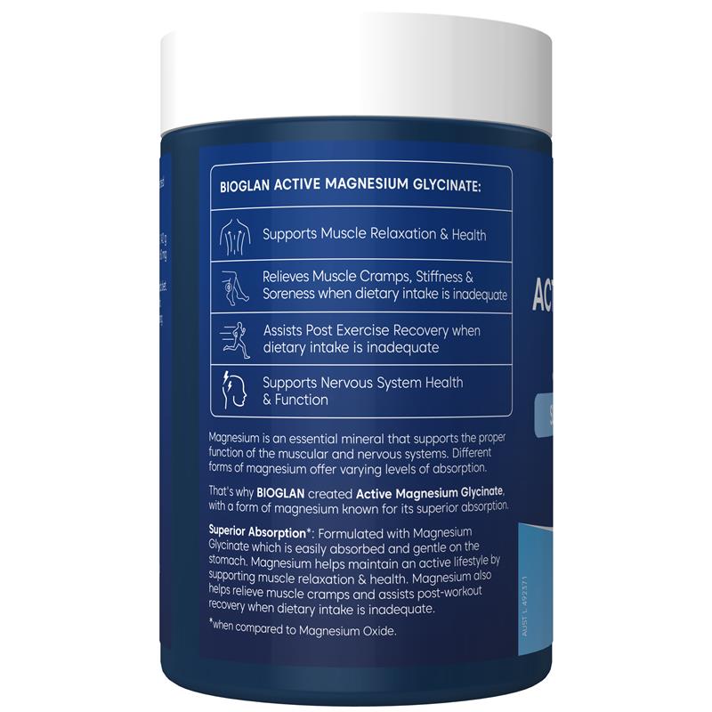 Bioglan Active Magnesium Glycinate 200 Tablets