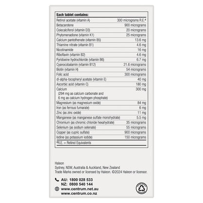 Centrum For Men 90 Tablets Exclusive Size