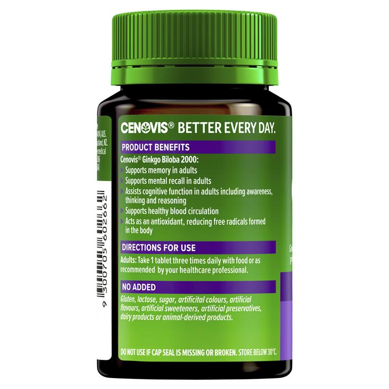Cenovis Ginkgo Biloba 2000 100 Tablets