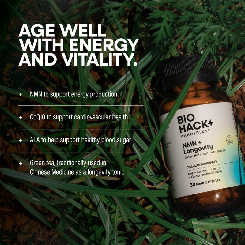 BioHack Wanderlust NMN + Longevity 30 Capsules