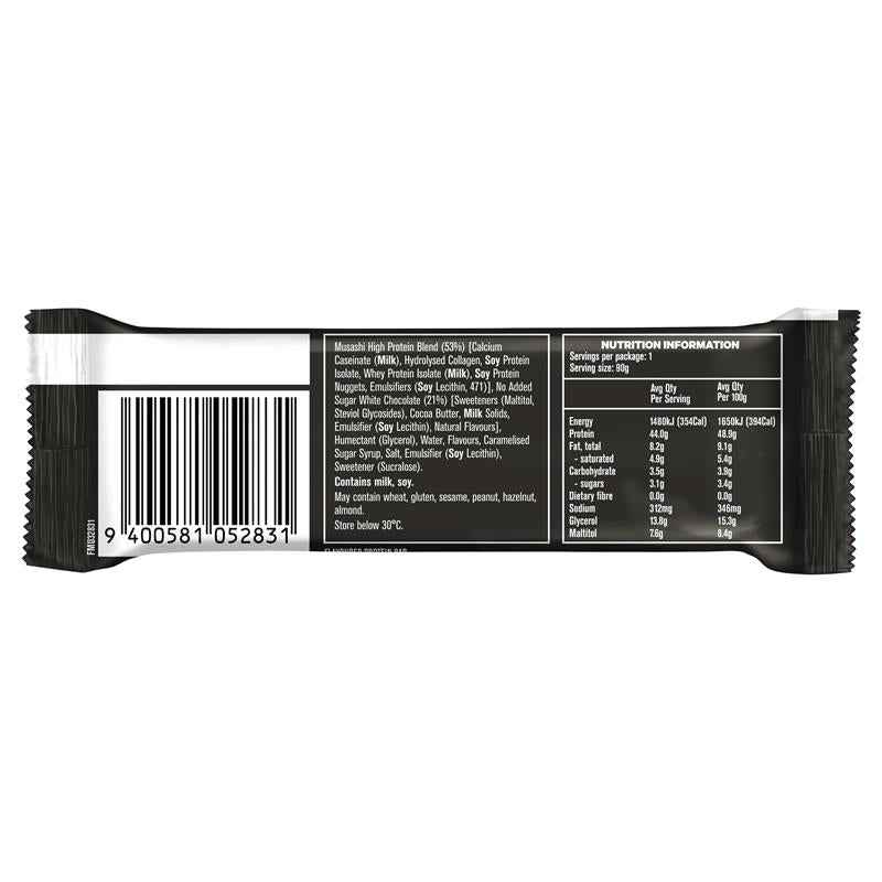 Musashi High Protein White Choc Caramel 90g