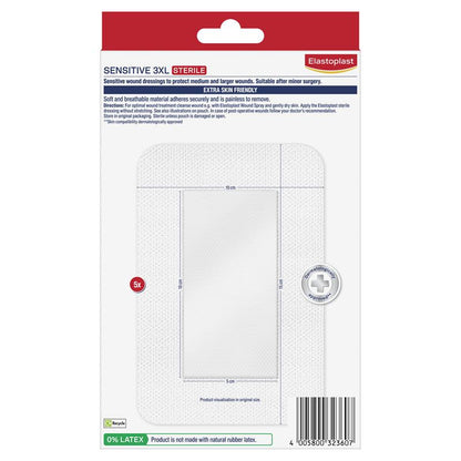 Elastoplast Sensitive Dressing 3XL 10x15cm 5 Dressings
