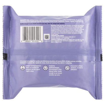 Neutrogena Night Calming Makeup Remover Cleansing Towelettes Wipes 25 Pack