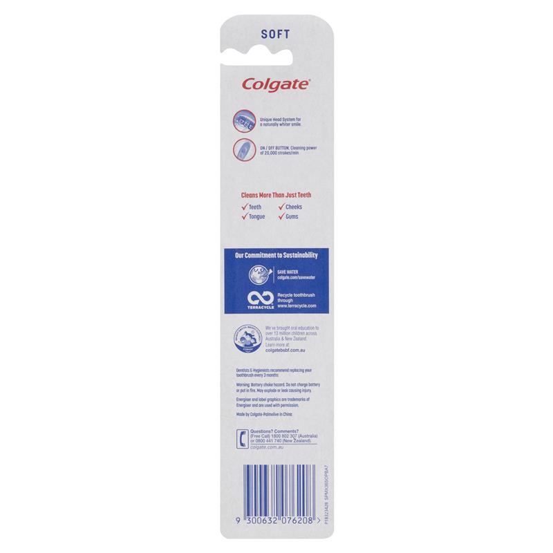 Colgate 360 Optic White Powered Toothbrush Soft with vibrating & polishing bristles