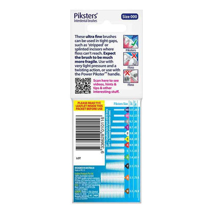 Piksters Interdental Brushes Size 000 Navy Blue 10 Pack