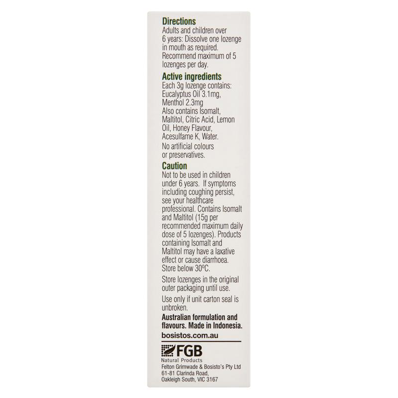 Bosisto's Eucalyptus Throat Lozenges 50g