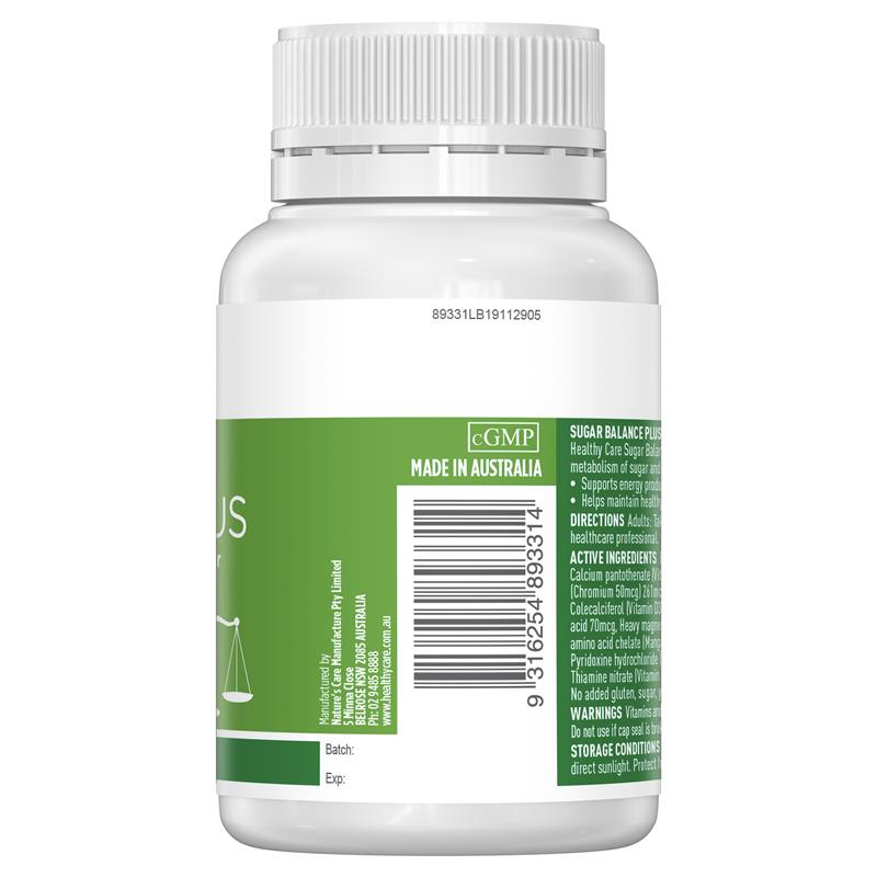 Healthy Care Sugar Balance Plus 90 Tablets