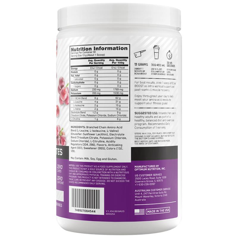 Optimum Nutrition BCAA Boost Grape 390g