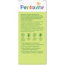 Pentavite Multivitamin + Iron Kids Liquid Lemon Lime 200ml NEW