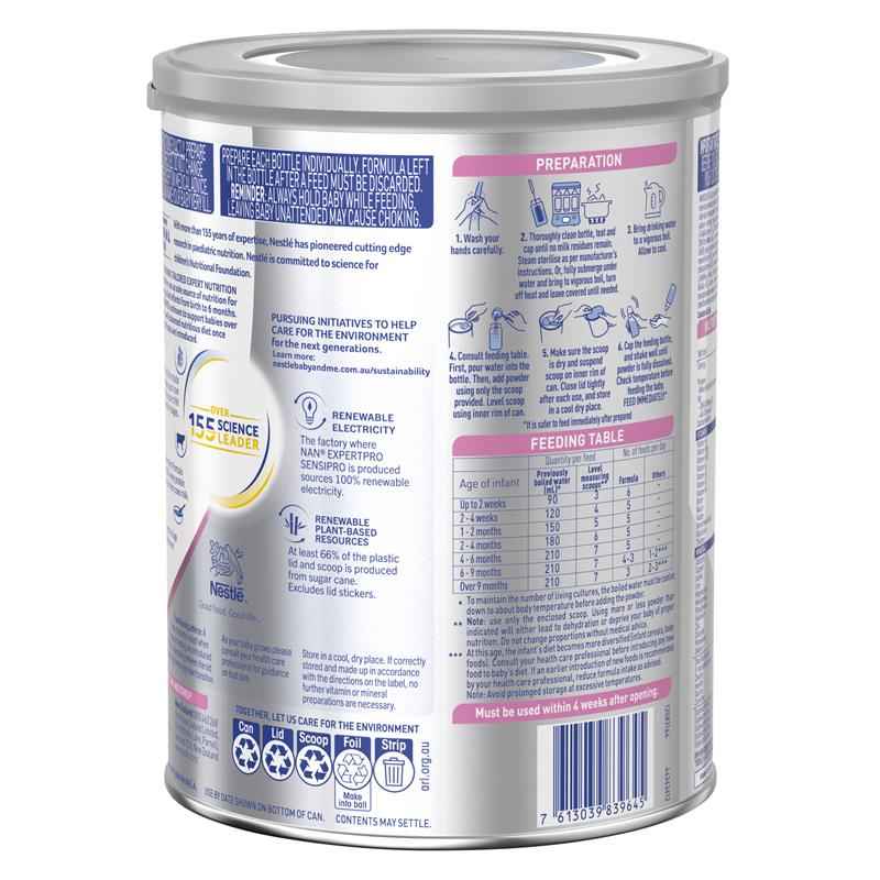 Nestle NAN EXPERTpro SENSIpro Baby Infant Formula, From Birth to 12 Months – 800g