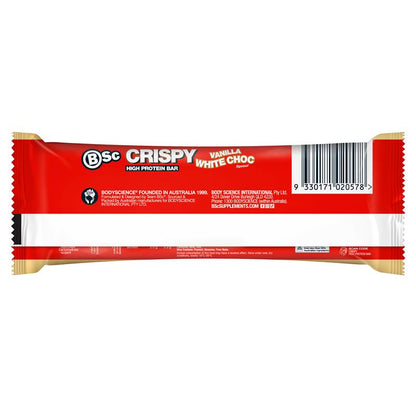 BSc Crispy Protein Bar Vanilla White Choc 60g