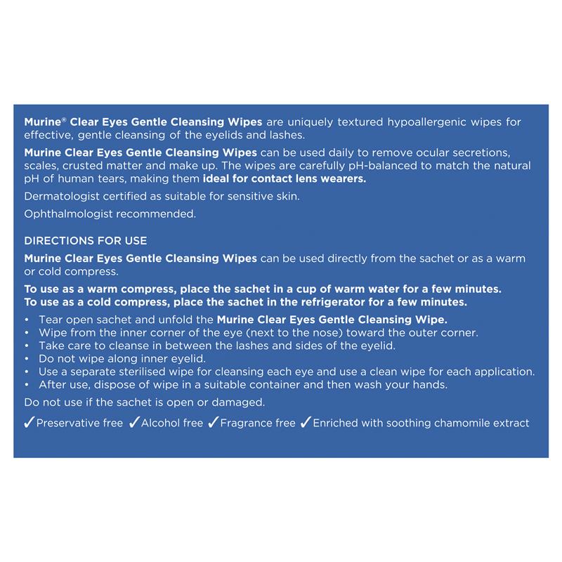 Murine Clear Eyes Wipes