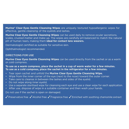 Murine Clear Eyes Wipes