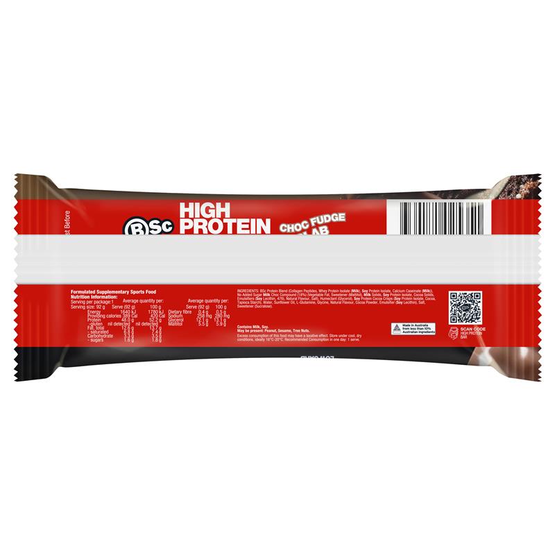 BSc High Protein Bar Choc Fudge Slab 92g