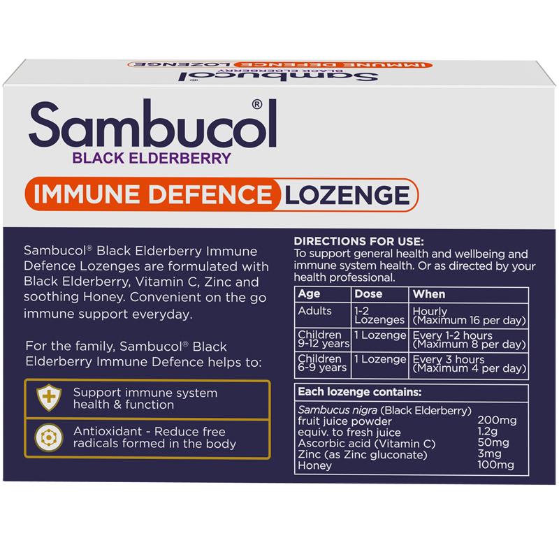 Sambucol Immune Defence- 20 throat lozenges