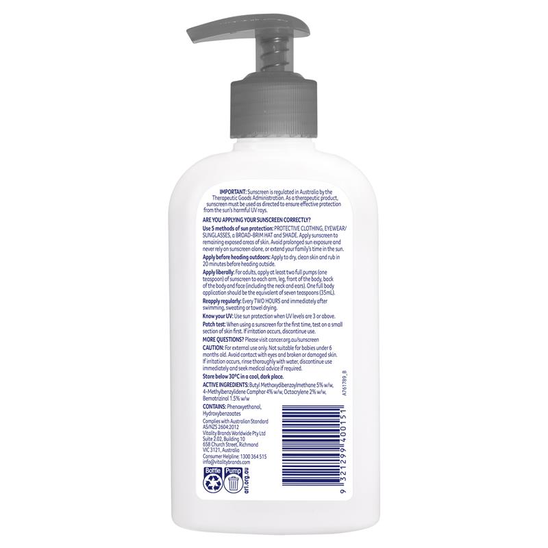 Cancer Council SPF 50+ Active 200ml Pump