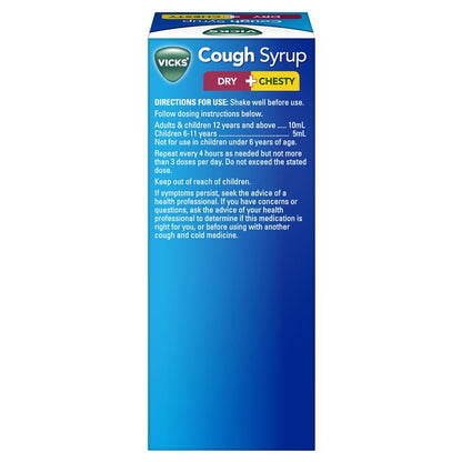 Vicks Cough Syrup Dry + Chesty 200ml
