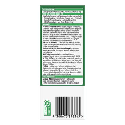 Panadol Extra Paracetamol Pain Relief 32 Caplets