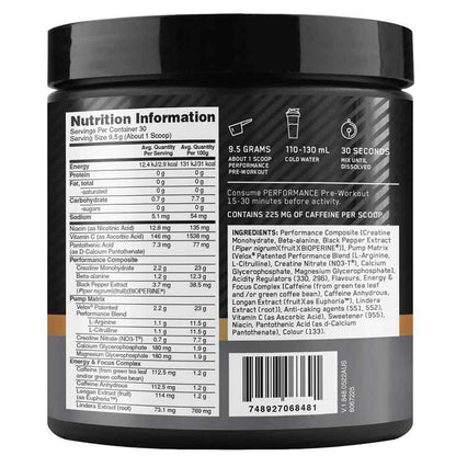 Optimum Nutrition Performance Preworkout Kiwi Strawberry 285g