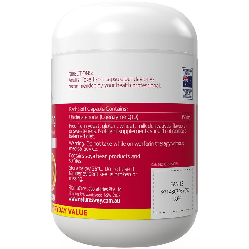 Nature's Way CoQ10 150mg 200 Tablets