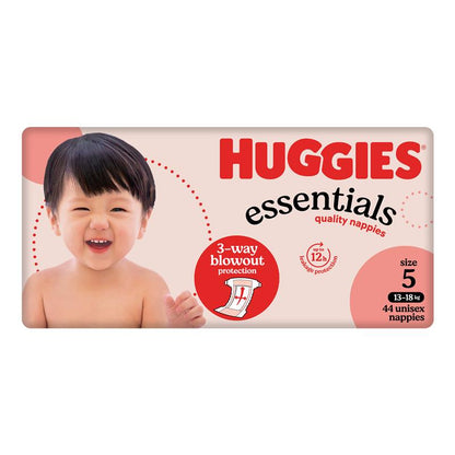 Huggies Essentials Size 5 13-18kg 44 Nappies