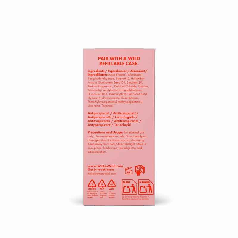 Wild Deodorant Antiperspirant Roll On Refill Honey & Cactus Flower 50ml