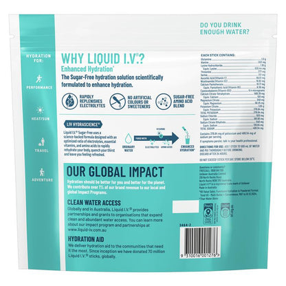 Liquid I.V. Hydration Sugar Free Peach 24 Sachets