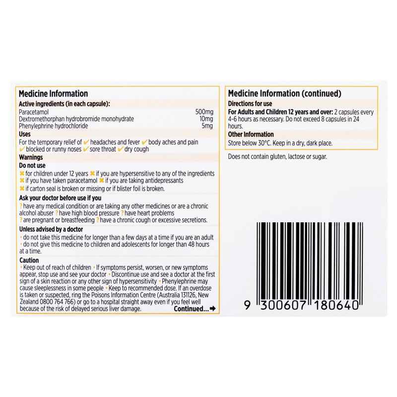 Codral PE Multi Action 48 Capsules Pack