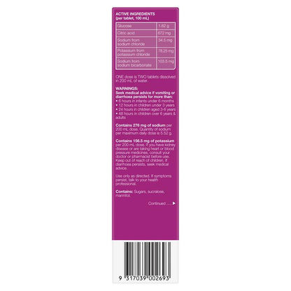 Hydralyte Electrolyte Effervescent Mixed Berry Flavoured 20 Tablets