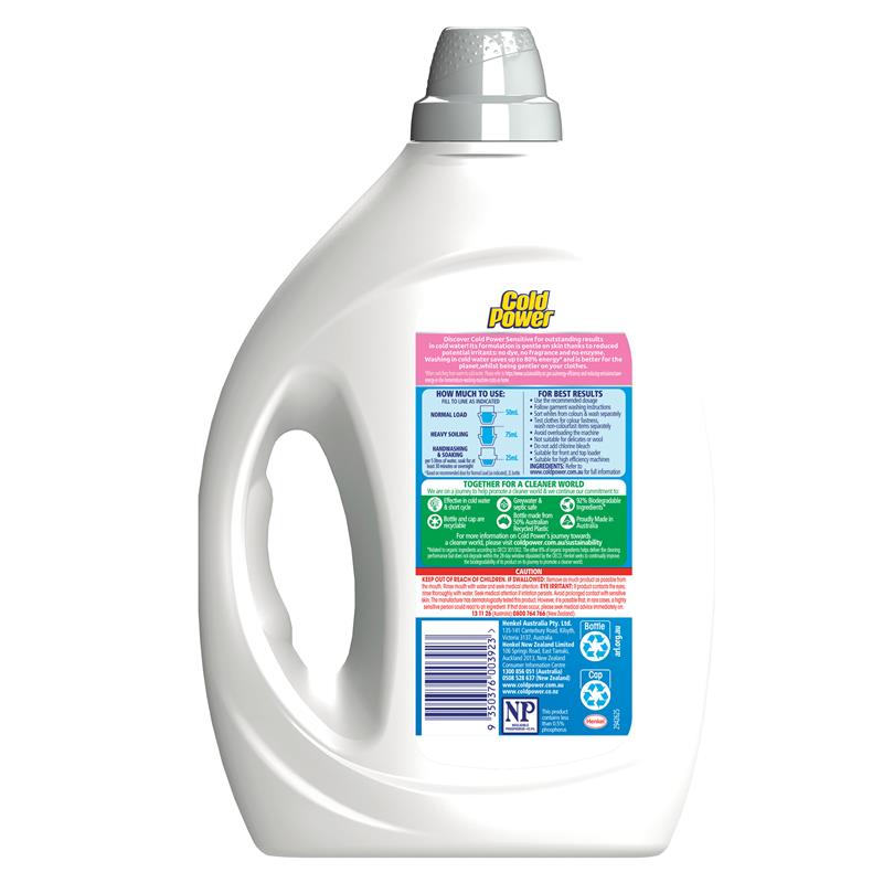 Cold Power Sensitive Pure Clean Laundry Detergent Liquid 2L