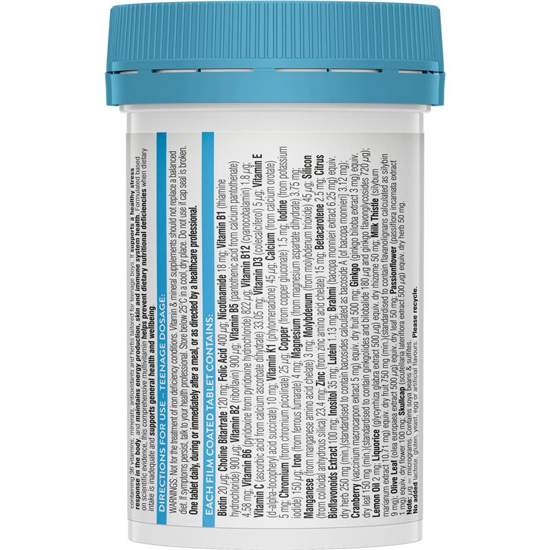 Swisse Teenage Ultivite Men's Multivitamin 60 Tablets