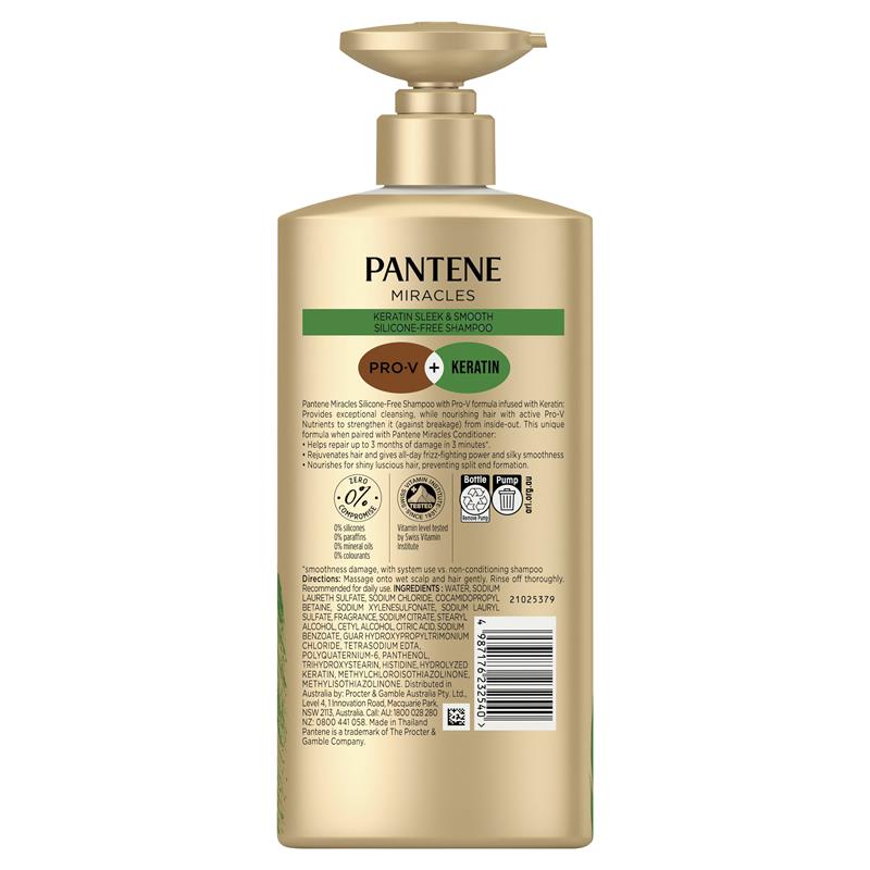 Pantene Miracles Keratin Smooth & Sleek Shampoo 650ml