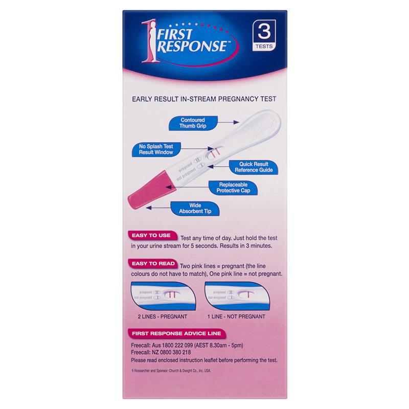 First Response Instream Pregnancy Test 3 Tests