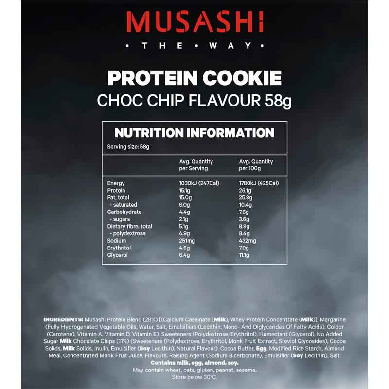 Musashi Protein Cookie Choc Chip 58g