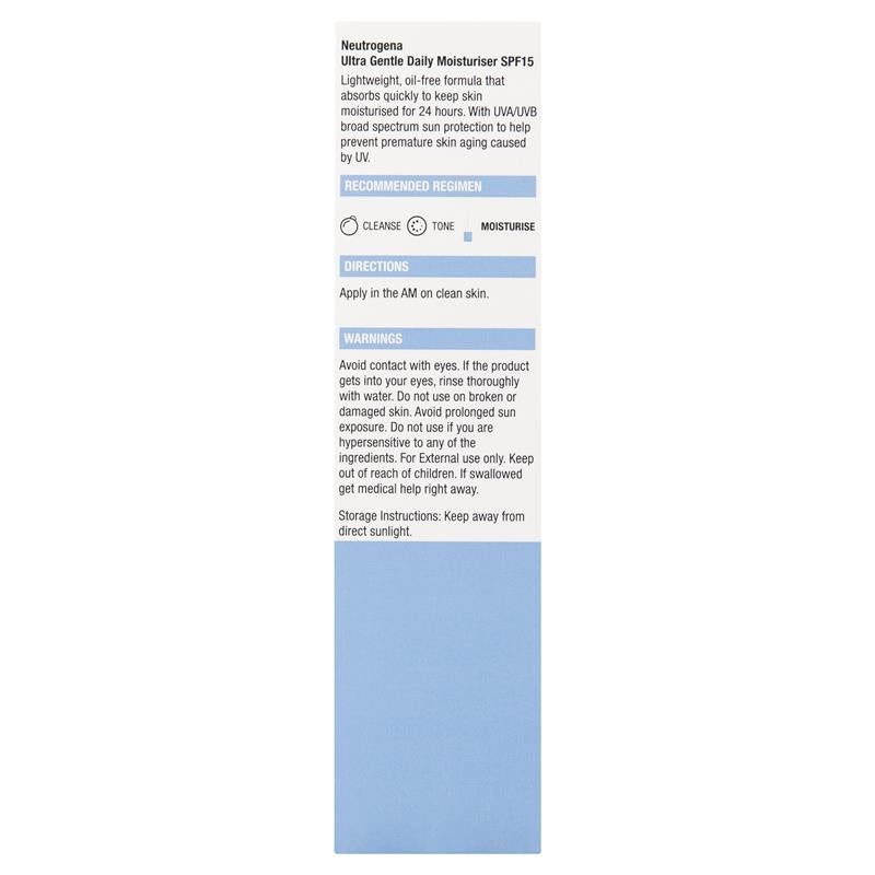 Neutrogena Ultra Gentle Moisturiser SPF15 100ml - GimmeNow