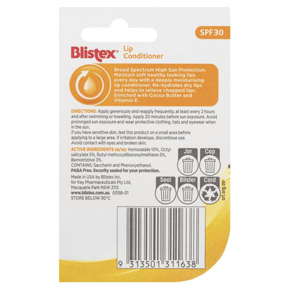 Blistex Lip Conditioner SPF 30 7gm Pot