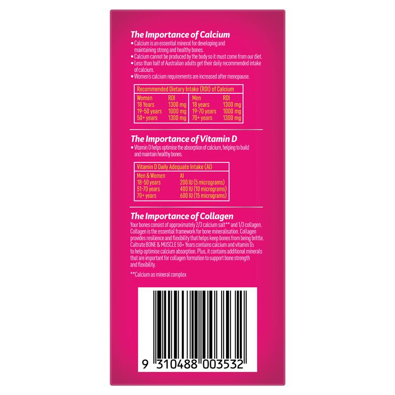 Caltrate Bone & Muscle 50+ 100 Tablets