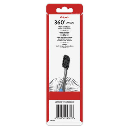 Colgate Toothbrush 360 Charcoal Anti-Bacterial 3 Pack