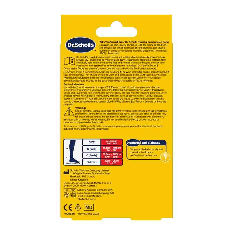 Scholl Travel and Compression Socks Natural Small