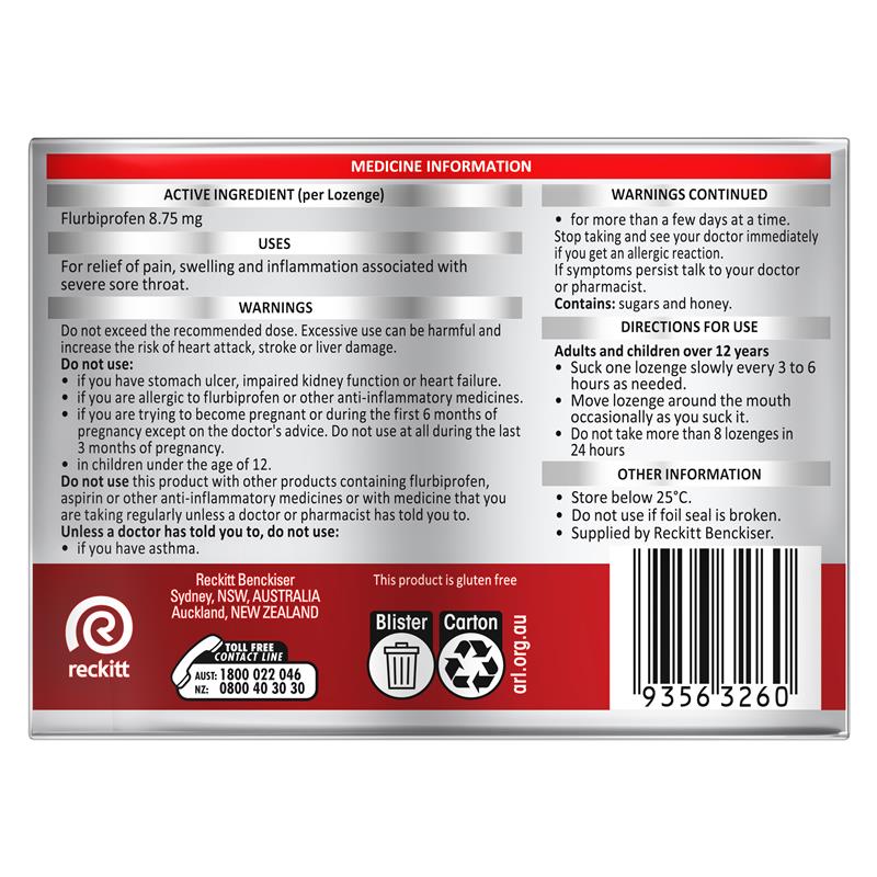 Strepfen Intensive Honey & Lemon 16 Lozenges